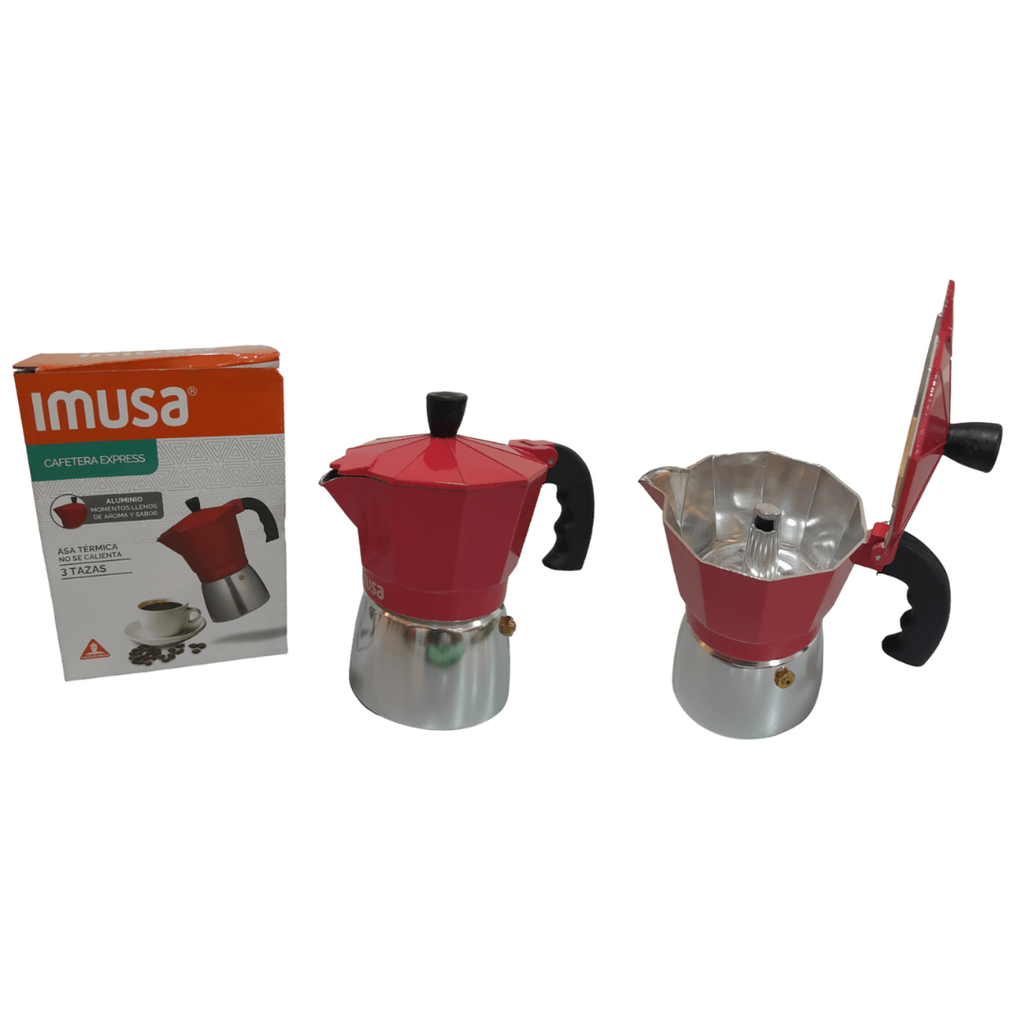 Cafetera Espresso 3 Tazas Roja IMUSA