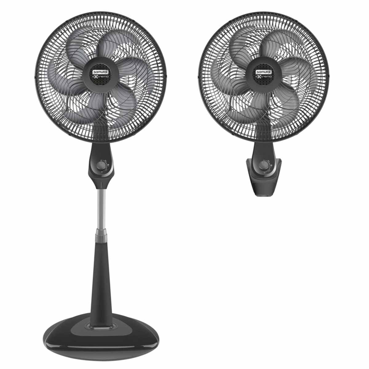 Ventilador SAMURAI Extremo 2 En 1  Pedestal o Pared  Gris