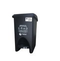 Papelera Rectangular Pedal 12 Litros Colplast Negra
