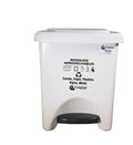 Papelera Cuadrada Pedal 22 Litros Colplast Blanca