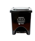 Papelera  Cuadrada Pedal 22 Litros Colplast  Negro
