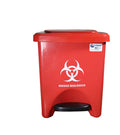Papelera Cuadrada Pedal 22 Litros Colplast Rojo
