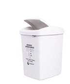 Papelera Tapa Plana 36 Litros Colplast Blanca