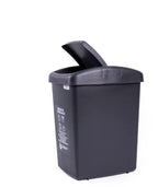 Papelera Tapa Plana 36 Litros Colplast Negro