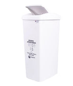 Papelera Tapa Plana 55 Litros Colplast Blanca