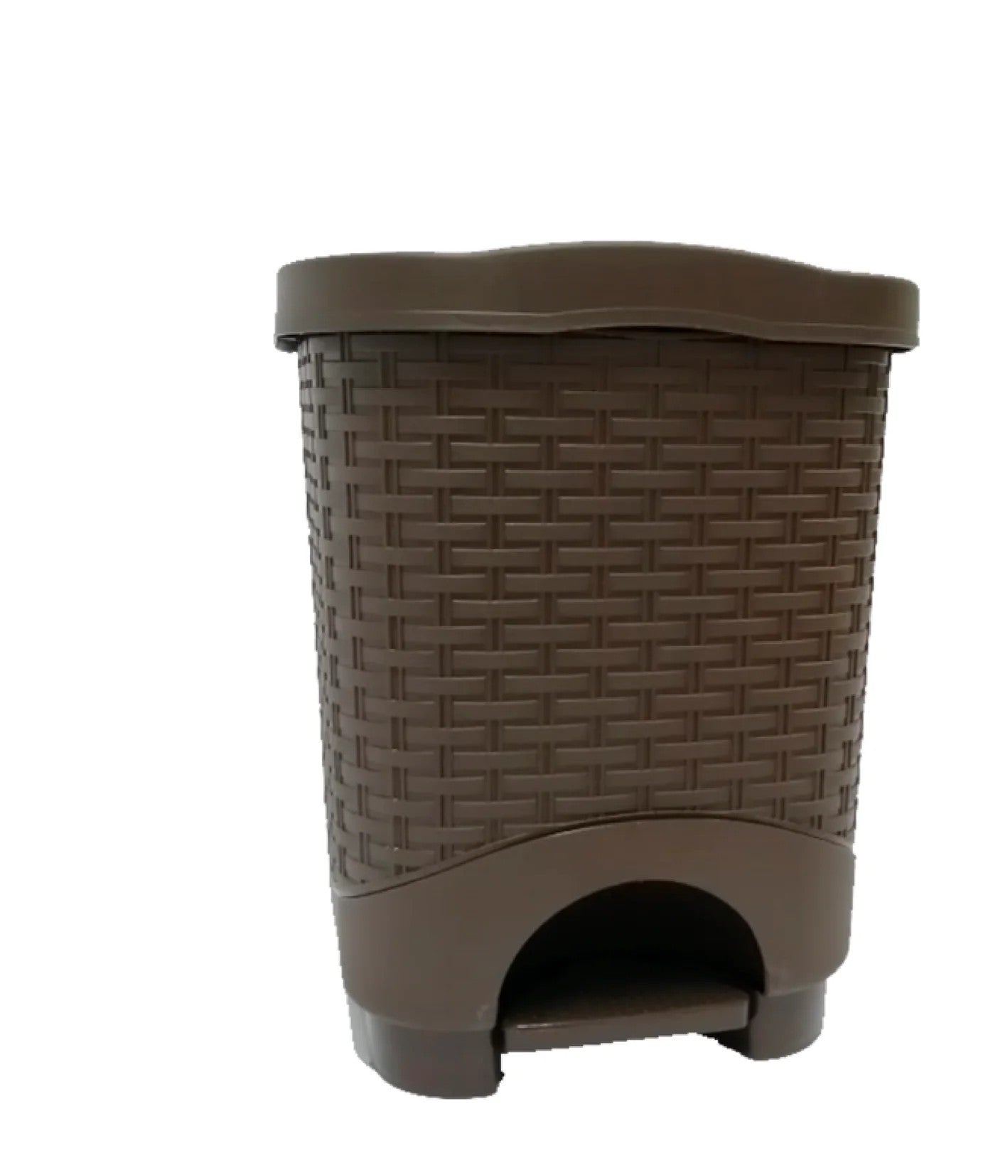 Papelera Rattan Pedal 8 Litros Colplast Wengue