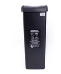 Papelera Tapa Plana 55 Litros Colplast Negra