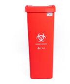 Papelera Tapa Plana 55 Litros Colplast Roja