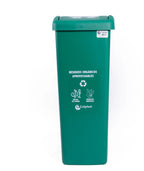 Papelera Tapa Plana 55 Litros Colplast Verde