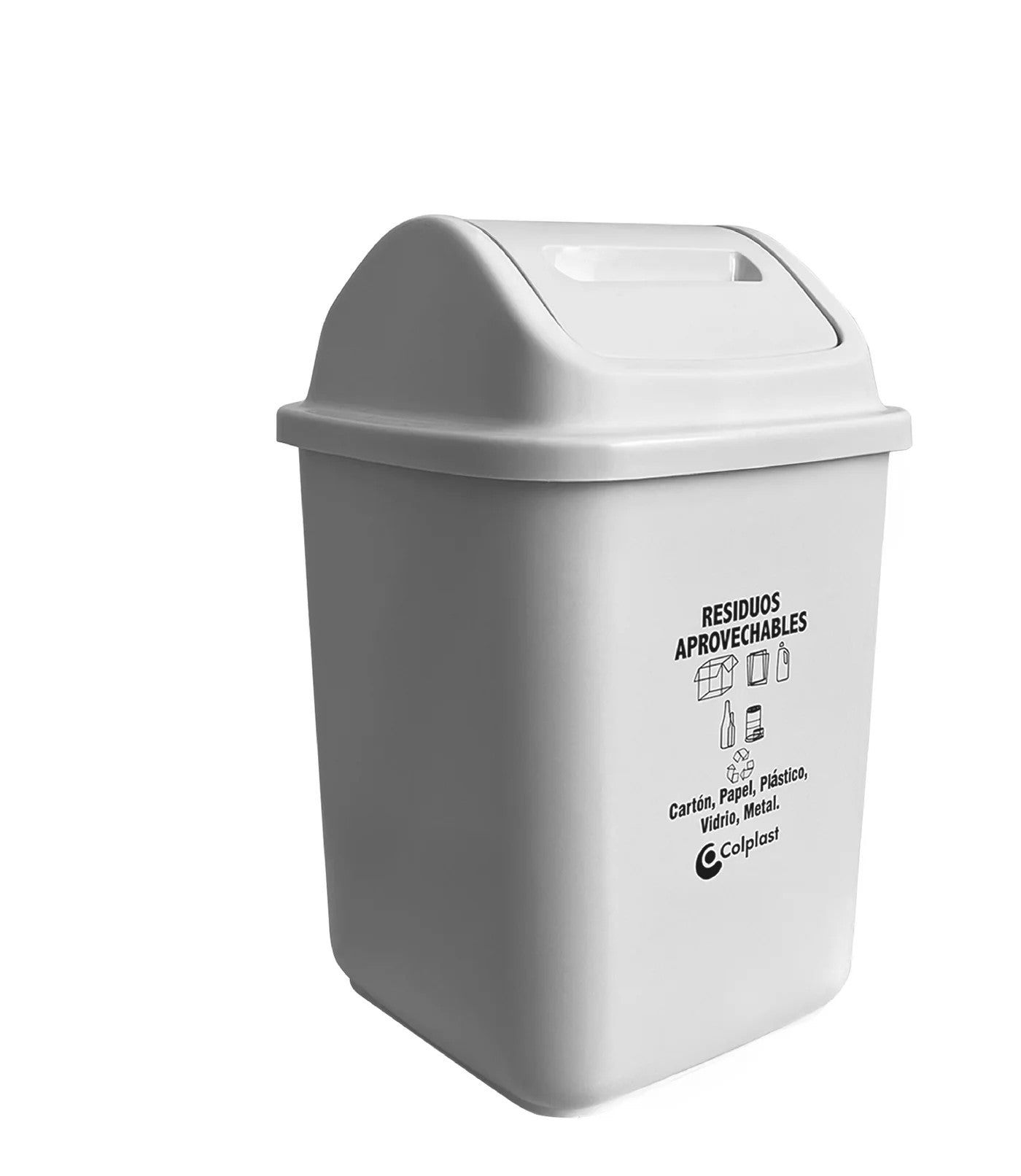 Papelera Vaivén 10 Lt Colplast Blanca