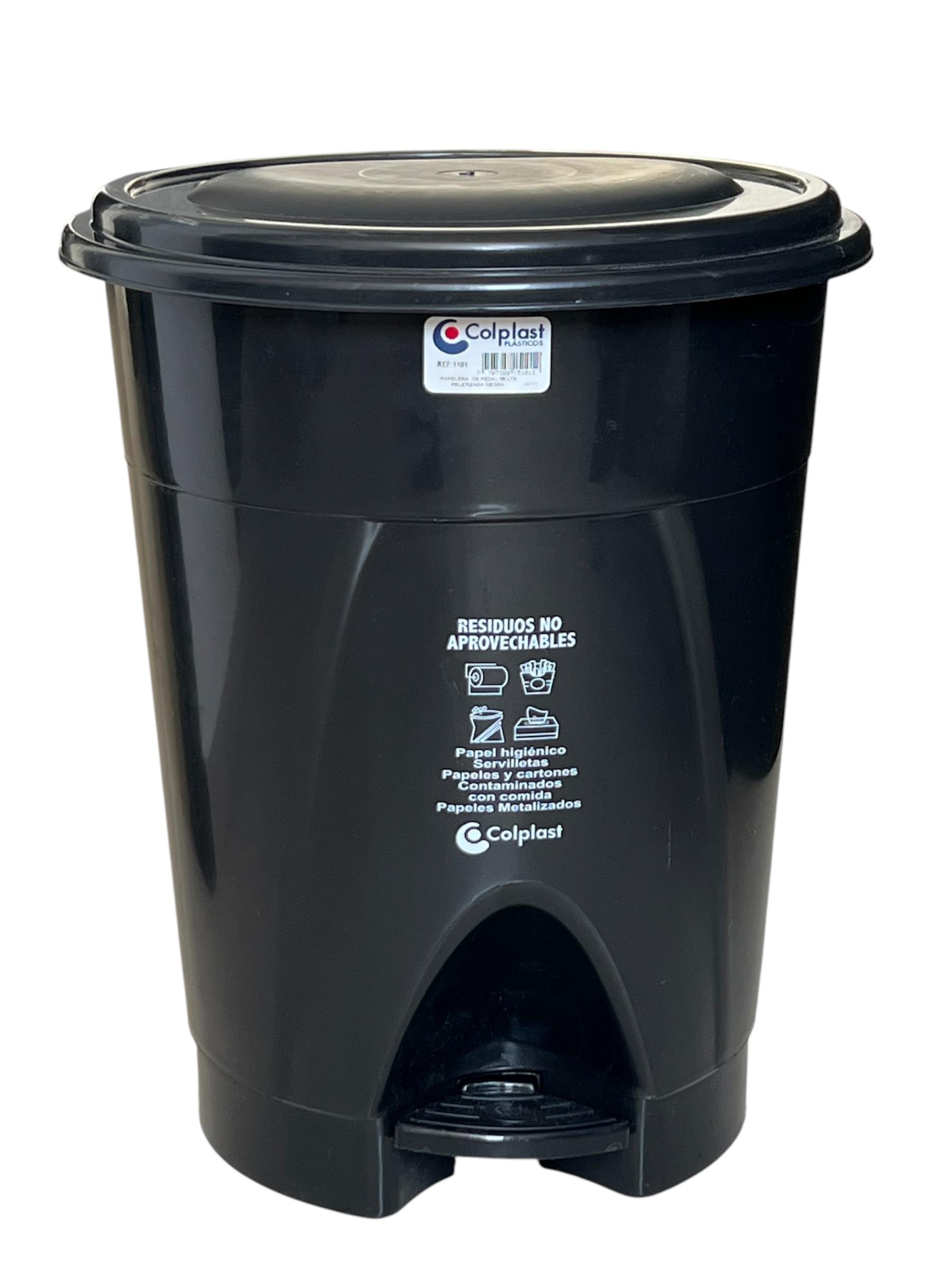 Papelera Pedal 25 Litros Colplast Negra