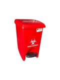 Papelera Rectangular Pedal 12 Litros Colplast Roja