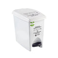 Papelera Rectangular Pedal 12 Litros Colplast Blanca